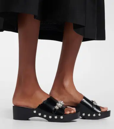 Simone Rocha Embellished leather clogs | Thumbnail 5 Simone Rocha Embellished leather clogs | Thumbnail 5