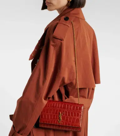 Saint Laurent Kate Small croc-effect leather shoulder bag | Thumbnail 6 Saint Laurent Kate Small croc-effect leather shoulder bag | Thumbnail 6