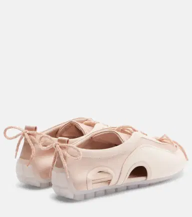 Simone Rocha Cutout suede-trimmed satin sneakers | Thumbnail 2 Simone Rocha Cutout suede-trimmed satin sneakers | Thumbnail 2