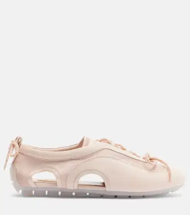 Simone Rocha Cutout suede-trimmed satin sneakers | Thumbnail 4 Simone Rocha Cutout suede-trimmed satin sneakers | Thumbnail 4