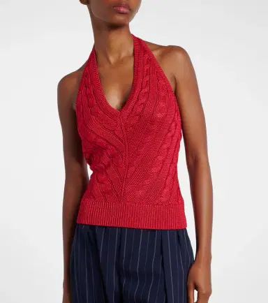 Ralph Lauren Collection Cable-knit halterneck silk top | Thumbnail 5 Ralph Lauren Collection Cable-knit halterneck silk top | Thumbnail 5
