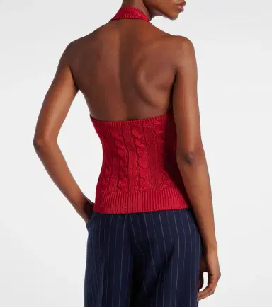 Ralph Lauren Collection Cable-knit halterneck silk top | Thumbnail 6 Ralph Lauren Collection Cable-knit halterneck silk top | Thumbnail 6