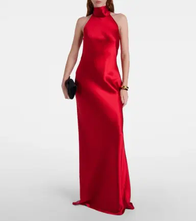 Ralph Lauren Collection Halterneck satin gown | Thumbnail 4 Ralph Lauren Collection Halterneck satin gown | Thumbnail 4