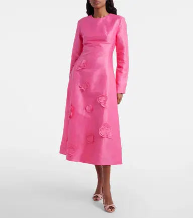 Leo Lin Amira floral-appliqué cocktail dress | Thumbnail 4 Leo Lin Amira floral-appliqué cocktail dress | Thumbnail 4