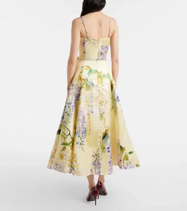 Leo Lin Mariela linen and silk cocktail dress | Thumbnail 2 Leo Lin Mariela linen and silk cocktail dress | Thumbnail 2