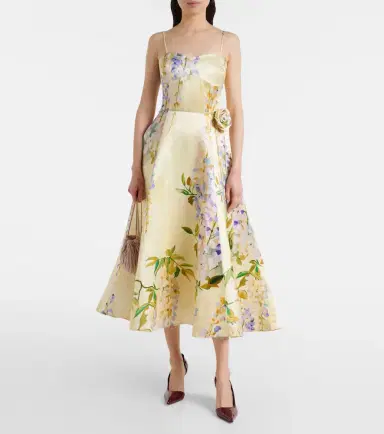 Leo Lin Mariela linen and silk cocktail dress | Thumbnail 4 Leo Lin Mariela linen and silk cocktail dress | Thumbnail 4