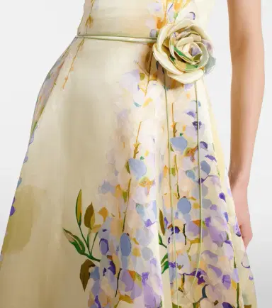 Leo Lin Mariela linen and silk cocktail dress | Thumbnail 5 Leo Lin Mariela linen and silk cocktail dress | Thumbnail 5