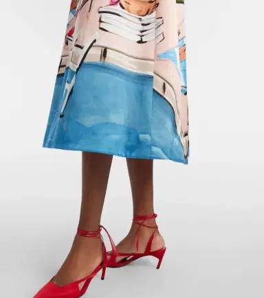 Leo Lin Caroline cotton and silk midi dress | Thumbnail 3 Leo Lin Caroline cotton and silk midi dress | Thumbnail 3
