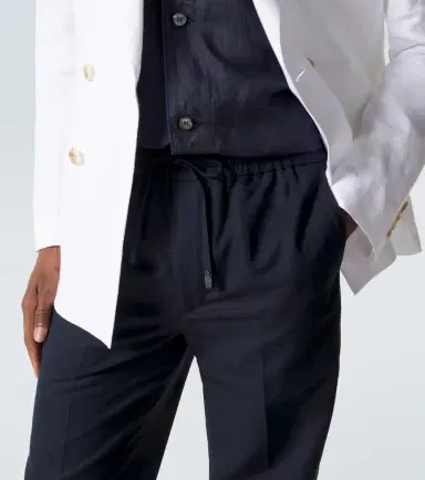 Brioni Asolo linen and cotton straight pants | Thumbnail 2 Brioni Asolo linen and cotton straight pants | Thumbnail 2
