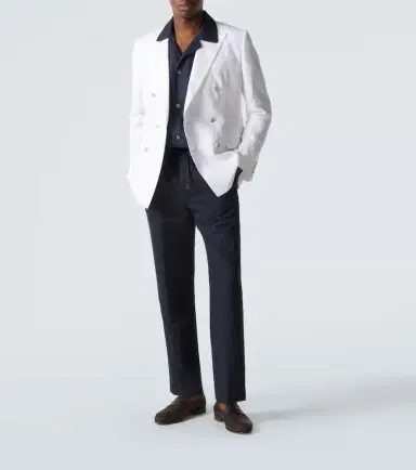Brioni Asolo linen and cotton straight pants | Thumbnail 4 Brioni Asolo linen and cotton straight pants | Thumbnail 4