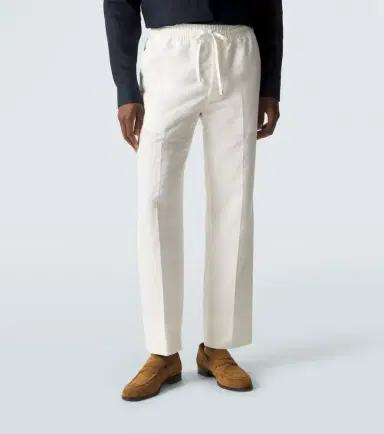 Brioni Linen and cotton straight pants | Thumbnail 3 Brioni Linen and cotton straight pants | Thumbnail 3