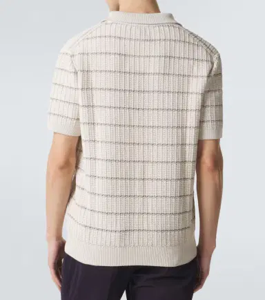Brioni Embroidered cotton and linen polo shirt | Thumbnail 3 Brioni Embroidered cotton and linen polo shirt | Thumbnail 3