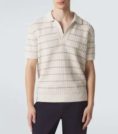 Brioni Embroidered cotton and linen polo shirt | Thumbnail 4 Brioni Embroidered cotton and linen polo shirt | Thumbnail 4