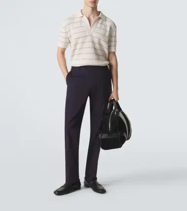 Brioni Embroidered cotton and linen polo shirt | Thumbnail 5 Brioni Embroidered cotton and linen polo shirt | Thumbnail 5