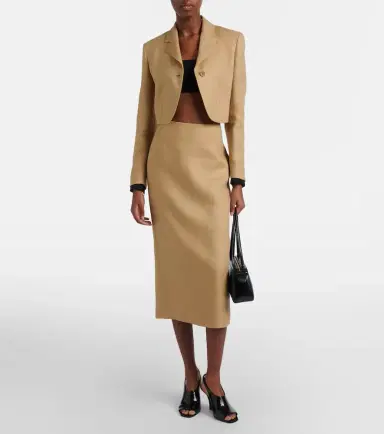 Max Mara Veranda linen pencil skirt | Thumbnail 4 Max Mara Veranda linen pencil skirt | Thumbnail 4