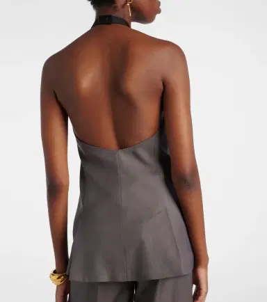 Max Mara Cali halterneck virgin wool vest | Thumbnail 6 Max Mara Cali halterneck virgin wool vest | Thumbnail 6