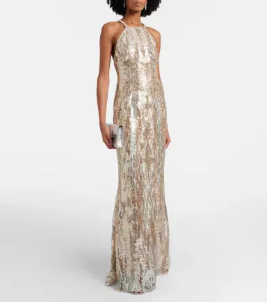 Elie Saab Sequined silk-blend gown | Thumbnail 4 Elie Saab Sequined silk-blend gown | Thumbnail 4