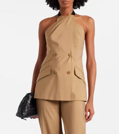 Max Mara Nuraghe halterneck wool and silk vest | Thumbnail 2 Max Mara Nuraghe halterneck wool and silk vest | Thumbnail 2