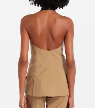 Max Mara Nuraghe halterneck wool and silk vest | Thumbnail 4 Max Mara Nuraghe halterneck wool and silk vest | Thumbnail 4