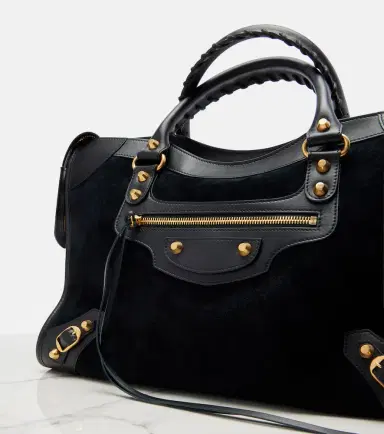 Balenciaga Le City Medium suede top-handle bag | Thumbnail 4 Balenciaga Le City Medium suede top-handle bag | Thumbnail 4