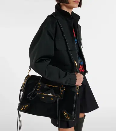 Balenciaga Le City Medium suede top-handle bag | Thumbnail 5 Balenciaga Le City Medium suede top-handle bag | Thumbnail 5
