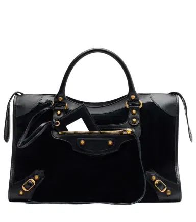 Balenciaga Le City Medium suede top-handle bag | Thumbnail 1 Balenciaga Le City Medium suede top-handle bag | Thumbnail 1