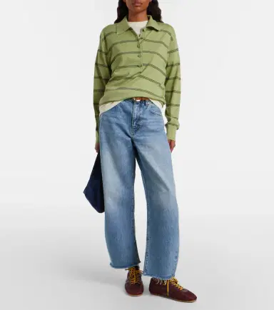 Frame Bubble cropped barrel-leg jeans | Thumbnail 4 Frame Bubble cropped barrel-leg jeans | Thumbnail 4