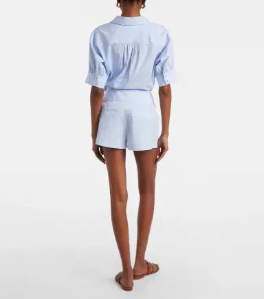 Frame Harbor striped cotton poplin shorts | Thumbnail 3 Frame Harbor striped cotton poplin shorts | Thumbnail 3
