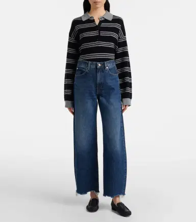 Frame Bow frayed barrel-leg jeans | Thumbnail 3 Frame Bow frayed barrel-leg jeans | Thumbnail 3
