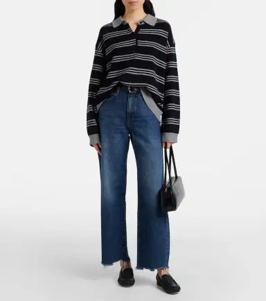 Frame Bow frayed barrel-leg jeans | Thumbnail 5 Frame Bow frayed barrel-leg jeans | Thumbnail 5