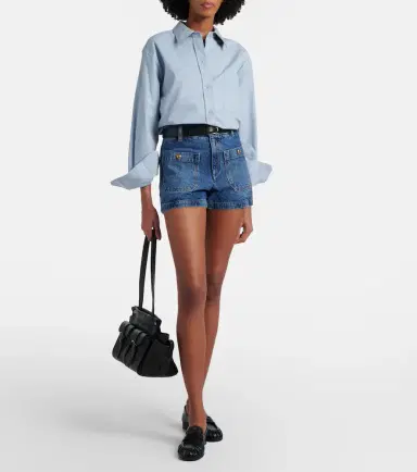 Frame Cruise high-rise denim shorts | Thumbnail 2 Frame Cruise high-rise denim shorts | Thumbnail 2