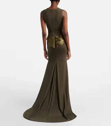 Alex Perry Satin-trimmed gown | Thumbnail 3 Alex Perry Satin-trimmed gown | Thumbnail 3