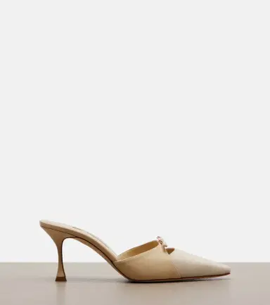 Manolo Blahnik Tapidpla leather and suede mules | Thumbnail 2 Manolo Blahnik Tapidpla leather and suede mules | Thumbnail 2