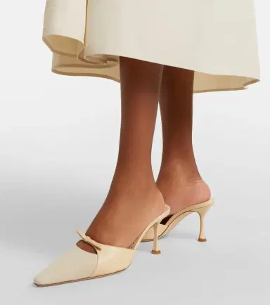 Manolo Blahnik Tapidpla leather and suede mules | Thumbnail 6 Manolo Blahnik Tapidpla leather and suede mules | Thumbnail 6