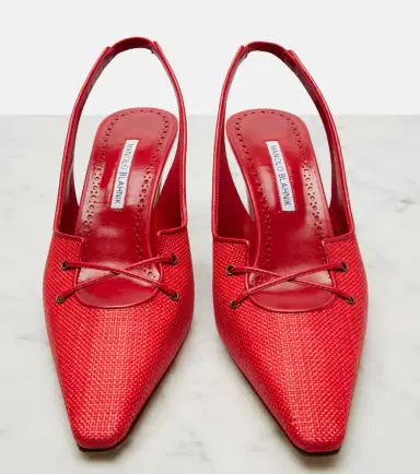 Manolo Blahnik Montbalo raffia slingback pumps | Thumbnail 3 Manolo Blahnik Montbalo raffia slingback pumps | Thumbnail 3