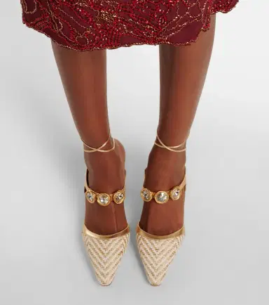 Manolo Blahnik Soria embellished leather-trimmed pumps | Thumbnail 6 Manolo Blahnik Soria embellished leather-trimmed pumps | Thumbnail 6