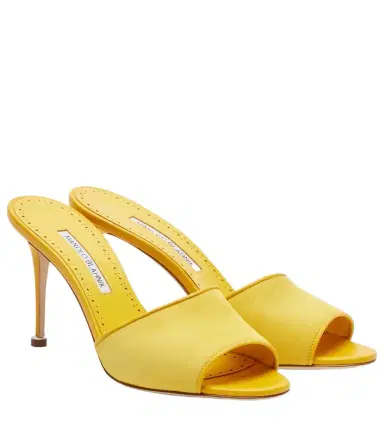 Manolo Blahnik Larache 90 suede mules | Thumbnail 1 Manolo Blahnik Larache 90 suede mules | Thumbnail 1