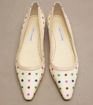 Manolo Blahnik Filotas leather-trimmed polka-dot ballet flats | Thumbnail 4 Manolo Blahnik Filotas leather-trimmed polka-dot ballet flats | Thumbnail 4