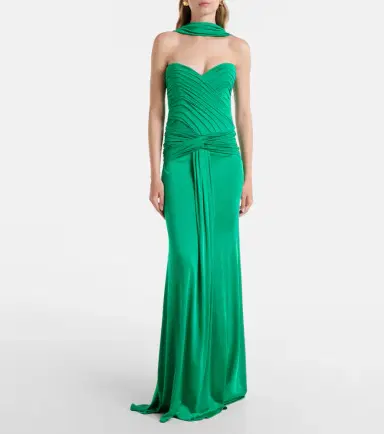 The New Arrivals Ilkyaz Ozel Gathered ruched gown | Thumbnail 5 The New Arrivals Ilkyaz Ozel Gathered ruched gown | Thumbnail 5
