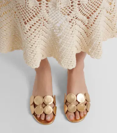Manolo Blahnik Haribalmuflat metallic leather slides | Thumbnail 6 Manolo Blahnik Haribalmuflat metallic leather slides | Thumbnail 6