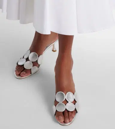 Manolo Blahnik Haribalmu 50 metallic leather mules | Thumbnail 5 Manolo Blahnik Haribalmu 50 metallic leather mules | Thumbnail 5