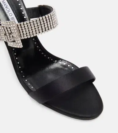 Manolo Blahnik Fibolta 90 embellished satin mules | Thumbnail 2 Manolo Blahnik Fibolta 90 embellished satin mules | Thumbnail 2