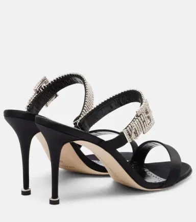 Manolo Blahnik Fibolta 90 embellished satin mules | Thumbnail 4 Manolo Blahnik Fibolta 90 embellished satin mules | Thumbnail 4