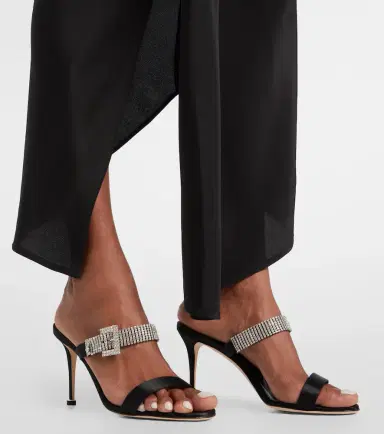 Manolo Blahnik Fibolta 90 embellished satin mules | Thumbnail 5 Manolo Blahnik Fibolta 90 embellished satin mules | Thumbnail 5