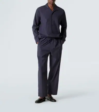 Umit Benan Julian cotton and silk straight pants | Thumbnail 3 Umit Benan Julian cotton and silk straight pants | Thumbnail 3