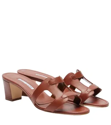 Manolo Blahnik Grellanu 50 leather mules | Thumbnail 1 Manolo Blahnik Grellanu 50 leather mules | Thumbnail 1