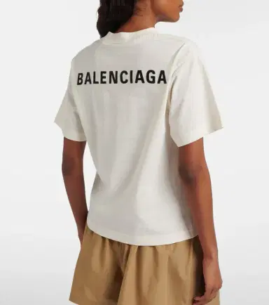 Balenciaga Logo embroidered cotton jersey T-shirt | Thumbnail 4 Balenciaga Logo embroidered cotton jersey T-shirt | Thumbnail 4