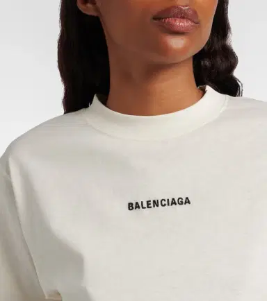 Balenciaga Logo embroidered cotton jersey T-shirt | Thumbnail 5 Balenciaga Logo embroidered cotton jersey T-shirt | Thumbnail 5