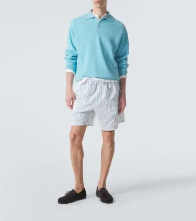 Umit Benan Julian striped silk and cotton shorts | Thumbnail 6 Umit Benan Julian striped silk and cotton shorts | Thumbnail 6