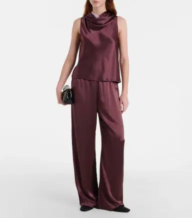 Leset Barb draped satin top | Thumbnail 4 Leset Barb draped satin top | Thumbnail 4